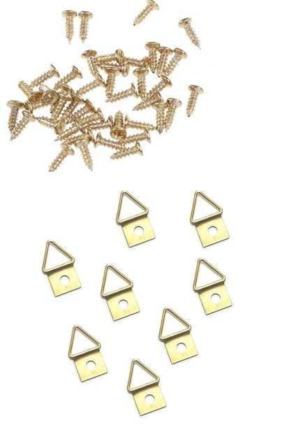 Small Triangle Table Frame Hanger and Screws 20 Pieces 12x18 Mm