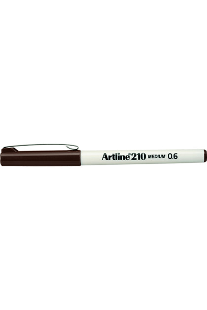 210 Felt Tip Pen 0.6mm Medium Liner Dark Brown