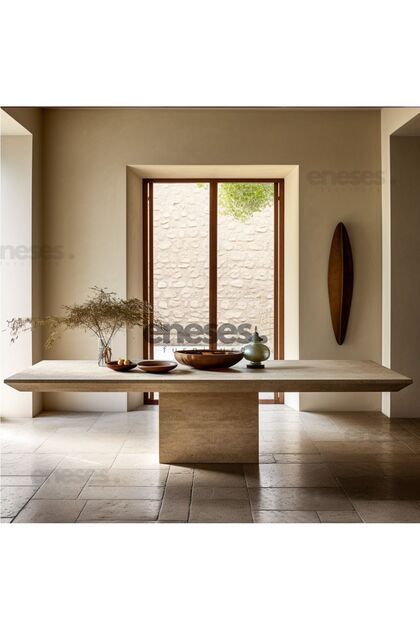 Destan Traverten Masa 180x90