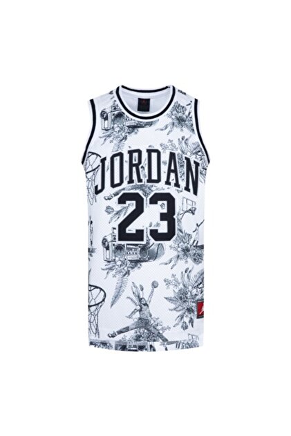 Nike JORDAN 23 BEYAZ BASKILI JERSEY ÇOCUK FORMA ATLET 95C655