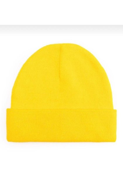 Folding Unisex Plain Beret Yellow