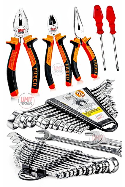７点セット PROXTECH 17 Parça Kombin Anahtar Takım Pense Kargaburun Yankeski