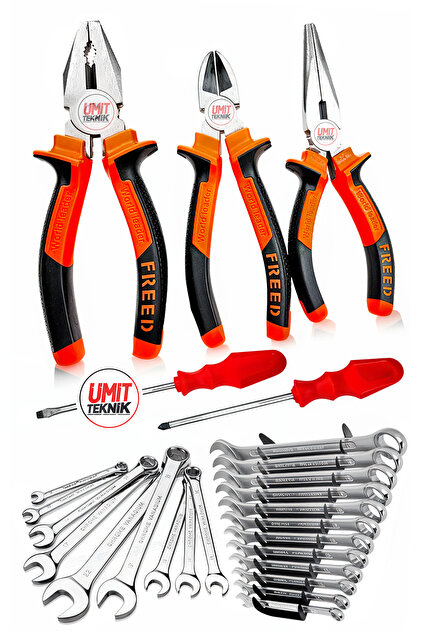 PROXTECH 17 Parça Kombin Anahtar Takım Pense Set ,yıldız Tornavida