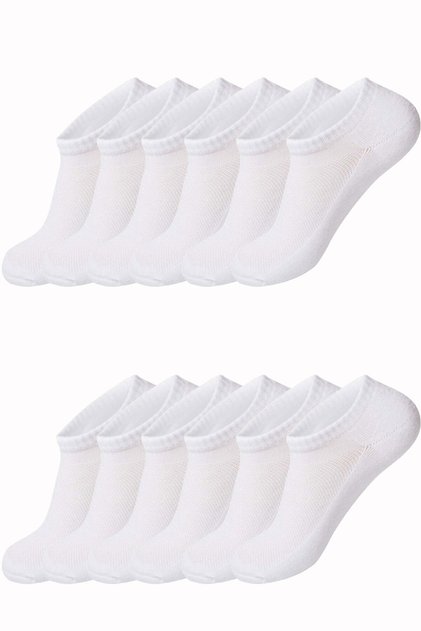 12 Pairs of Women's and Men's Invisible Socks Without Pattern