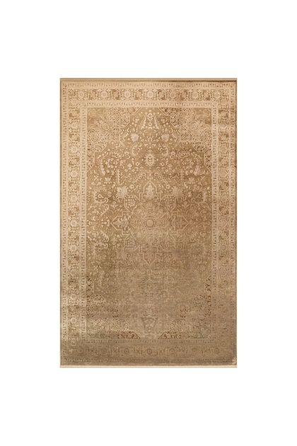 Hoom Rugs Babylon BBL 02 Rayon Viskon Eskitme Desenli Bronze Vintage Salon Halısı