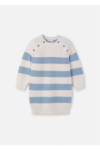 Girl's Striped Knitwear Dress Blue 4924