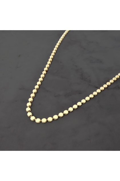 Üst Kalite 14K Altın Kaplama Pul Ezme Zincir Kolye