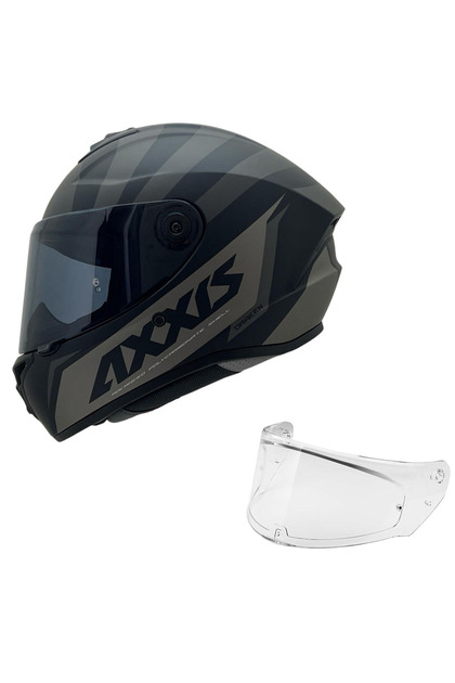 dn00  グレー Axxis DRAKEN S SOLİD MAT TİTANYUM DESENLİ MOTOSİKLET KASKI ÇİFT