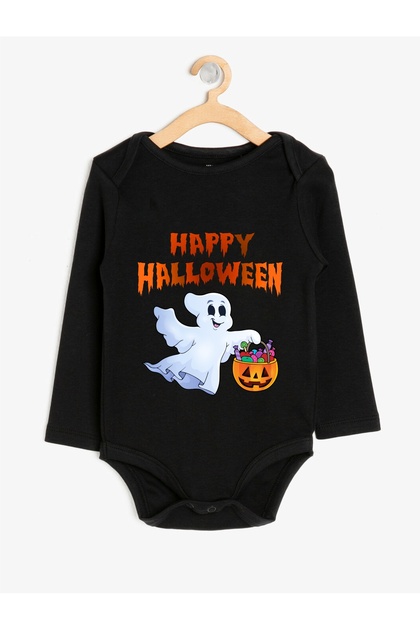Halloween Cute Ghost Model 20221 Printed Black Baby Body Zibin