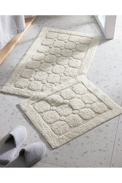 Annabella 2-Piece Cotton Bath Mat - Stone
