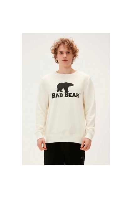 Logo Crewneck Men's Ecru Sweatshirt 22.02.12.007-C108
