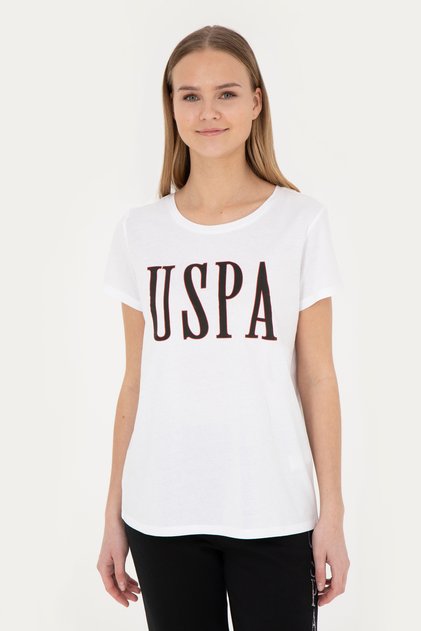 Women's White Crew Neck T-Shirt 50285843 -Vr013