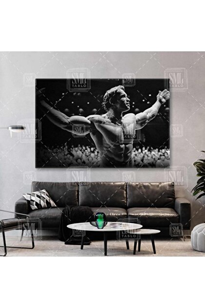 Arnold Schwarzenegger Mr Olympia Poster Fitness Spor Salon Motivasyon Boks Ringi Yatay Kanvas Tablo