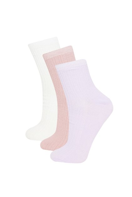Women's 3-Piece Cotton Socks C6461Axns