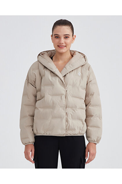 Skechers W Outerwear Padded Jacket Kadın Gri Mont S232082-043