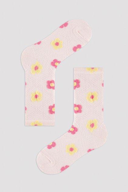 Light Pink Girl's G.floral Socks