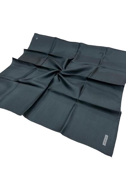 Eșarfă simplă din mătase - 154 Twill antracit