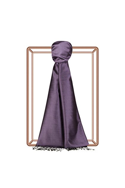 Single-Sided Silk Shawl - Violet