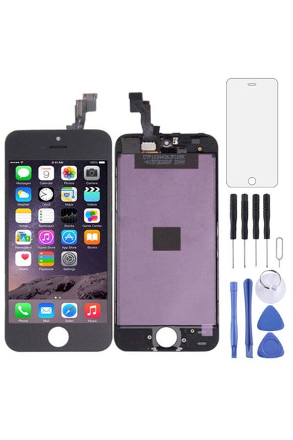 iPhone 5S Uyumlu LCD Ekran +Tamir Seti Siyah