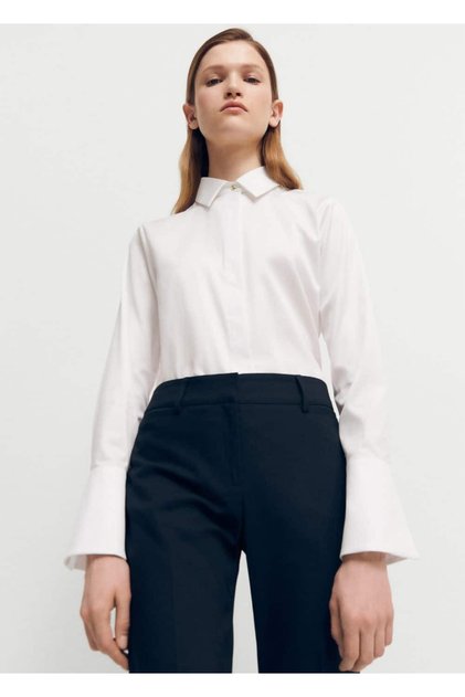 Cotton T-Shirt with Flared Sleeves