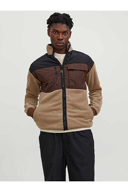 Jack & Jones 12247261-fw Jcolandscape Polar Sweat Zıp Hıgh Neck