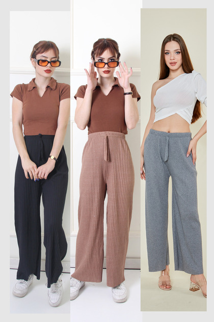 3 Pack Women's Ribbed Comfy Pajama Bottoms, Casual Comfortable Loungewear, Loungewear Pajamas Women's Loungewear