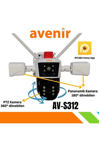 Avenir Avenir Av-s312 (WİFİ) 12mp 3x4mp Kameralı Onvif Destekli