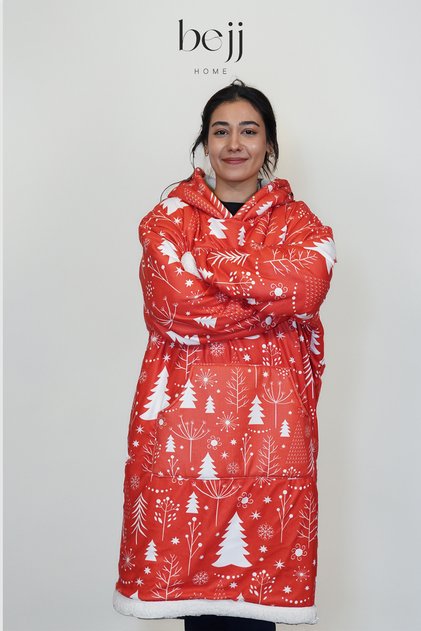 Wearable Tv Blanket Digital Print - Oversized Sweatshirt & Hoodie & Poncho & Fleece