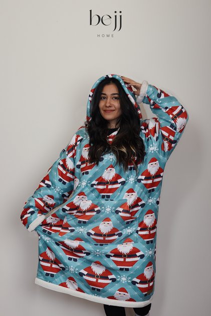 Giyilebilir Tv Battaniyesi - Büyük Boy Sweatshirt & Hoodie & Panço & Polar(NEW YEAR - CHRİSTMAS)