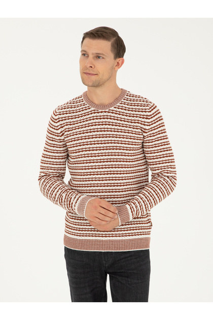 Kiretil Slim Fit Cotton Blend Crew Neck Knitwear Sweater 50292612-Vr031