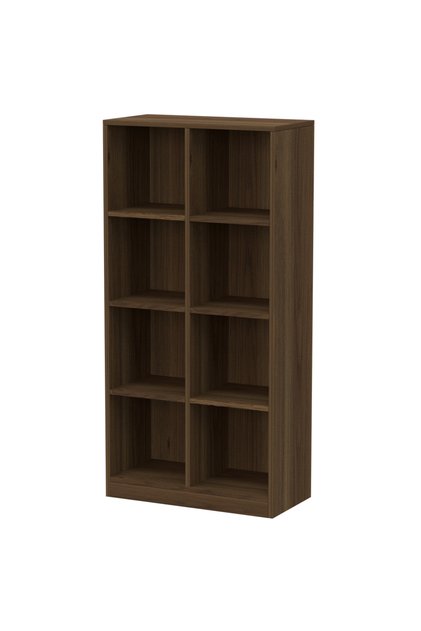 Wooden Display Shelves with 8 Storage Compartment, Freestanding Files, Showpieces, Zabrano