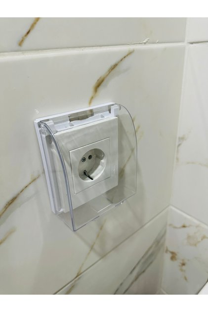 Priz Kapağı Banyo Lavabo Islak Priz Koruma Kapağı Sudan Koruyan Kapağı Açılır Kapanır. Priz Altı