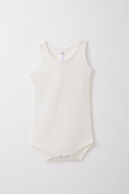 Baby Boy Snap-On Undershirt Bodysuit Jacquard 9 Months-3 Years, Ecru