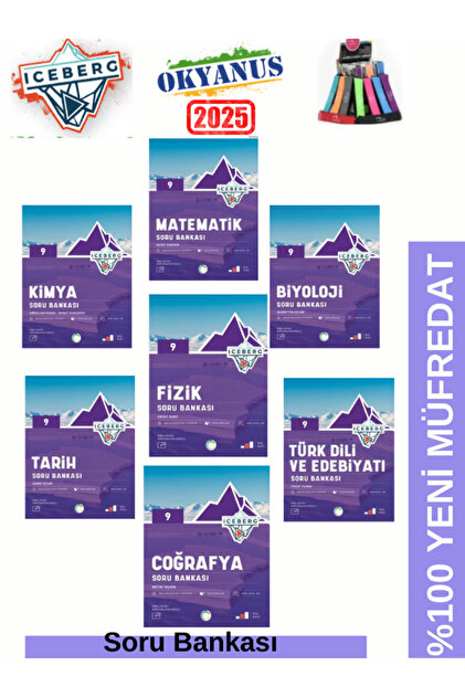 Okyanus Yayınları 2025 9.Sınıf Iceberg Tüm Dersler M-E-F-K-B-T-C 7