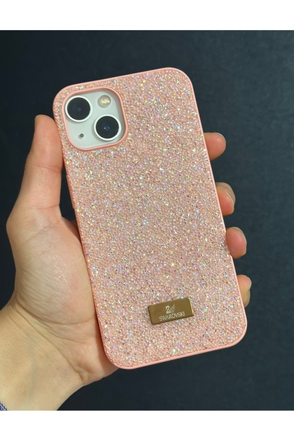 iPhone 15 (6.1 Inch) Compatible Phone Case Shiny Diamond Stone Diamond Sparkling Cover with Swr Logo