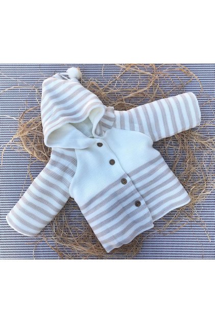 Newborn Hooded Double Layer Knitwear Baby Girl - Baby Boy Cardigan