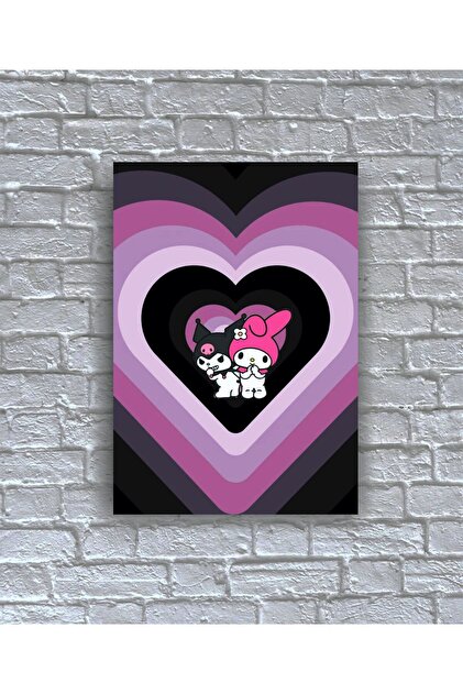icase Kuromi Melodi Hello Kitty Poster duvar süsü dekor Kapı Süsü
