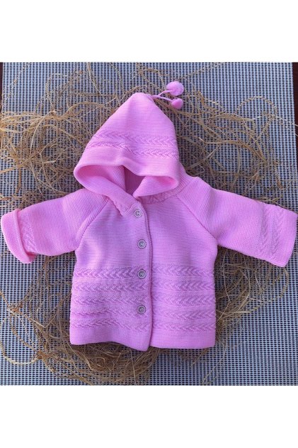 Hooded Double Layer Knitwear Girl - Baby Boy Cardigan