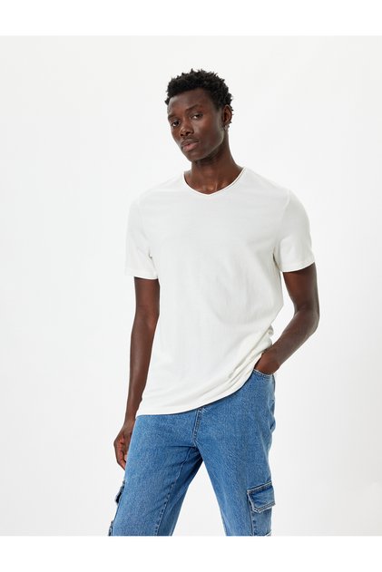 Cotton Short Sleeve Crew Neck Basic T-Shirt