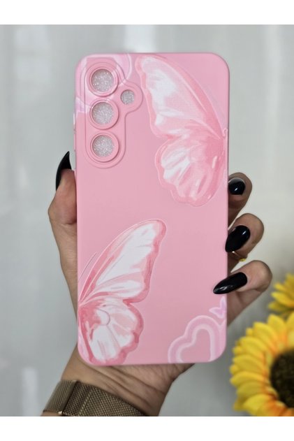 Samsung Galaxy A15 Compatible Velvet Launch Butterfly Printed Case