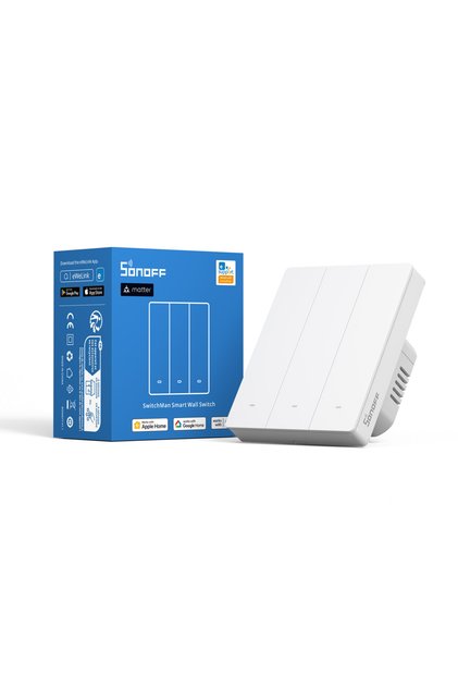 M5-3C-80W Întrerupător de perete inteligent Matter cu 3 canale