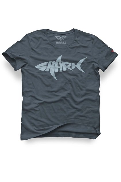 Shark Power Printed Design T-Shirt – Unisex 100% Cotton Anthracite Gray Regular Men's Women's T-Shirt