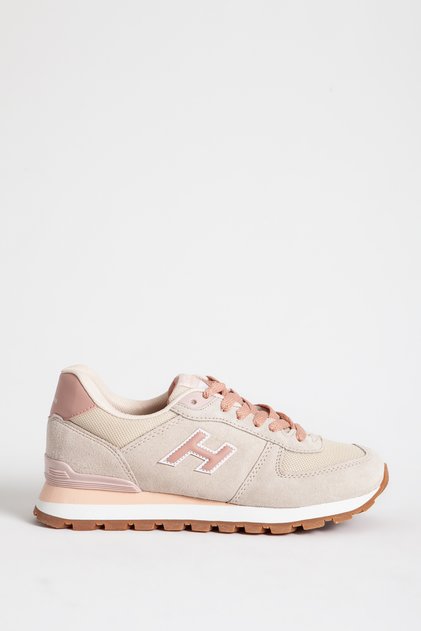 Kadın Comfort Sneaker Spor Ayakkabı Gerçek Deri Hj Peru 19250g Lamb-pudra
