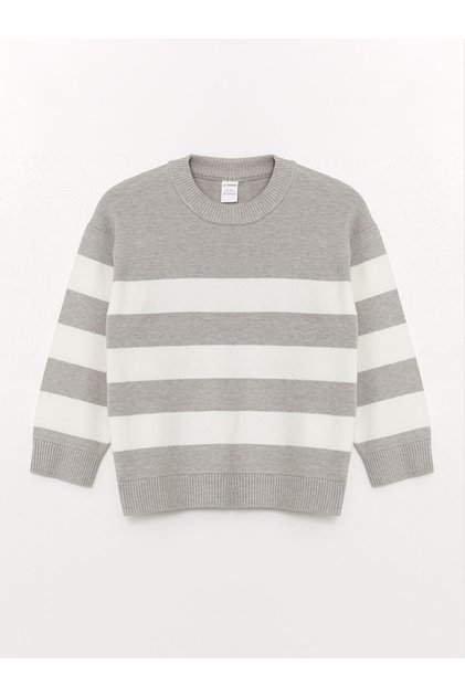 Lcw Kids Striped Crew Neck Striped Baby Boy Sweater (W4)
