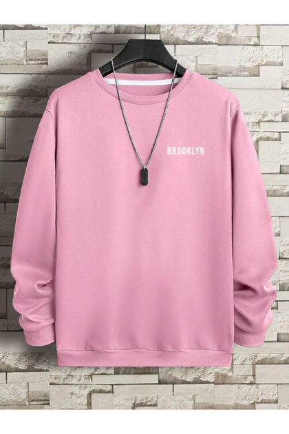 Brooklyn Minimal Text Printed Oversize Unisex (Sweatshirt)