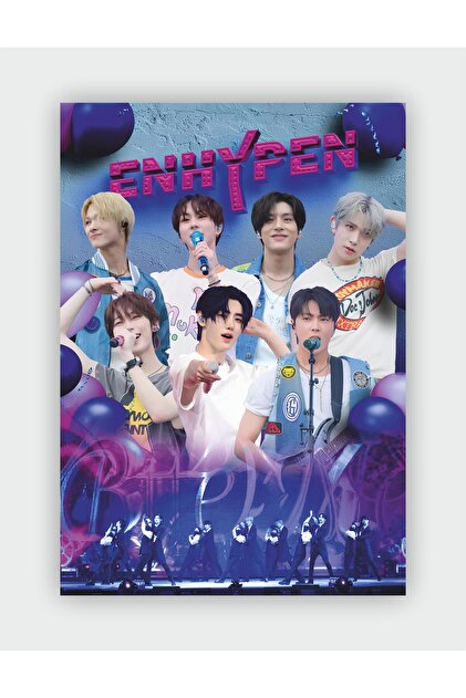 fırsatlar diyarı Enhypen Kore Pop Müzik Duvar Posteri - Kalın
