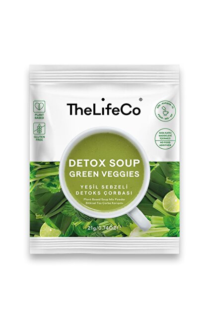 TheLifeCo Katkısız Yeşil Sebzeli Detoks Çorbası Karışımı 21 G
