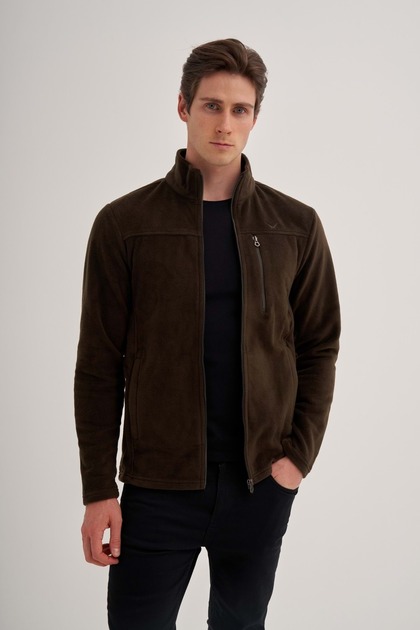 Caz 5633 polar sweat cardigan 24kceeo05633 khaki
