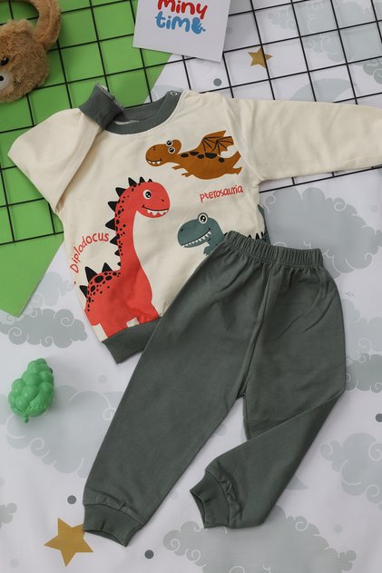 Two Thread Baby Suit, 100% Cotton Dino Suit 9 Months, 12 Months, 18 Months
