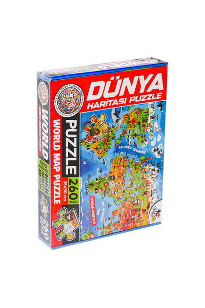 260 Pieces World Map Puzzle & Jigsaw Puzzle 35X50 cm